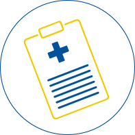 An icon of a clipboard 