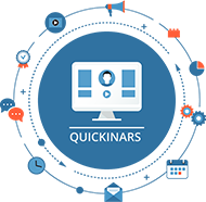 A graphic of a computer with the word Quickinars underneath